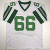 Autographed/Signed Bill Bergey Philadelphia White Football Jersey JSA COA