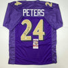 Autographed/Signed Marcus Peters Baltimore Color Rush Football Jersey JSA COA