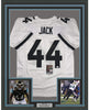 Framed Autographed/Signed Myles Jack 35x39 Jacksonville White Football Jersey JSA COA