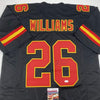 Autographed/Signed Damien Williams Kansas City Black Football Jersey JSA COA