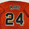 Autographed/Signed Willie Mays San Francisco Orange Baseball Jersey Say Hey Holo COA