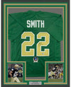 Framed Autographed/Signed Harrison Smith 35x39 Notre Dame Green College Football Jersey Beckett BAS COA