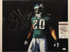 Autographed/Signed Brian Dawkins Tunnel Philadelphia Eagles 16x20 Football Photo JSA COA