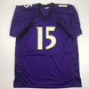 Autographed/Signed Marquise Brown Baltimore Purple Football Jersey JSA COA