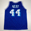 Autographed/Signed Jerry West Los Angeles LA Blue Basketball Jersey JSA COA by Hall of Fame Sports Memorabilia