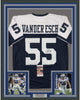 Framed Autographed/Signed Leighton Vander Esch 35x39 Dallas Thanksgiving Day Football Jersey JSA COA