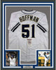 Framed Autographed/Signed Trevor Hoffman 35x39 San Diego White Baseball Jersey JSA COA by Hall of Fame Sports Memorabilia