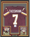 Framed Autographed/Signed Joe Theismann 35x39 Washington Burgundy Football Jersey Beckett BAS COA