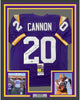 Framed Autographed/Signed Billy Cannon Heisman 35x39 1959 LSU Purple College Football Jersey JSA COA