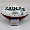 Autographed/Signed Brian Dawkins HOF 18 Philadelphia Eagles White Panel Logo Football Beckett BAS COA