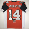 Autographed/Signed Ken Anderson Cincinnati Orange Football Jersey JSA COA