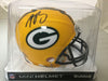 Autographed/Signed Aaron Rodgers Green Bay Packers Football Mini Helmet Steiner Sports COA
