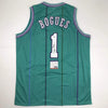 Autographed/Signed Muggsy Bogues Charlotte Teal Basketball Jersey PSA/DNA COA by Hall of Fame Sports Memorabilia