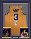 Framed Autographed/Signed Josh Hart 35x39 Los Angeles LA #3 Yellow Basketball Jersey JSA COA