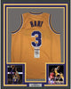 Framed Autographed/Signed Josh Hart 35x39 Los Angeles LA #3 Yellow Basketball Jersey JSA COA
