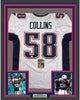 Framed Autographed/Signed Jamie Collins 35x39 New England White Football Jersey JSA COA
