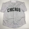 Autographed/Signed Yoan Moncada Chicago Pinstripe Baseball Jersey Beckett BAS COA