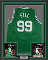 Framed Autographed/Signed Tacko Fall 35x39 Boston Green Basketball Jersey JSA COA