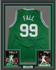 Framed Autographed/Signed Tacko Fall 35x39 Boston Green Basketball Jersey JSA COA