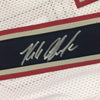 Framed Autographed/Signed Rob Gronkowski 35x39 New England White Football Jersey Beckett BAS COA