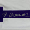 Framed Autographed/Signed Ja'Marr Chase 35x39 LSU White College Football Jersey Beckett BAS COA