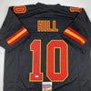 Autographed/Signed Tyreek Hill Kansas City Black Football Jersey JSA COA by Hall of Fame Sports Memorabilia