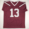 Autographed/Signed Mike Evans Texas A&M Maroon College Football Jersey PSA/DNA COA