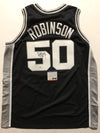 Autographed/Signed David Robinson San Antonio Spurs Black Basketball Jersey PSA/DNA COA