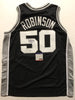 Autographed/Signed David Robinson San Antonio Spurs Black Basketball Jersey PSA/DNA COA
