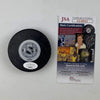 Autographed/Signed Bryan Trottier New York Islanders Logo Hockey Puck JSA COA