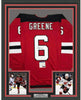 Framed Autographed/Signed Andy Greene 35x39 New Jersey Red Hockey Jersey PSA/DNA COA by Hall of Fame Sports Memorabilia