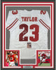 Autographed/Signed Jonathan Taylor Wisconsin White College Football Jersey JSA COA
