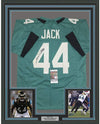Framed Autographed/Signed Myles Jack 35x39 Jacksonville Teal Football Jersey JSA COA
