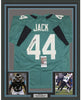 Framed Autographed/Signed Myles Jack 35x39 Jacksonville Teal Football Jersey JSA COA