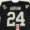 Autographed/Signed Johnathan Abram Las Vegas Oakland Black Football Jersey JSA COA