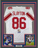 Framed Autographed/Signed Darius Slayton 35x39 New York White Football Jersey JSA COA