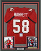 Framed Autographed/Signed Shaquil Shaq Barrett 35x39 Tampa Bay Red Football Jersey PSA/DNA COA