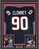 Framed Autographed/Signed Jadaveon Clowney 35x39 Houston Blue Football Jersey PSA/DNA COA Holo Only