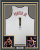 Framed Autographed/Signed Michael Porter Jr. 35x39 Denver White Basketball Jersey PSA/DNA COA by Hall of Fame Sports Memorabilia