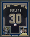 Framed Autographed/Signed Todd Gurley II 35x39 Los Angeles LA Dark Blue Football Jersey PSA/DNA COA