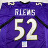 Autographed/Signed Ray Lewis Baltimore Purple Football Jersey PSA/DNA COA