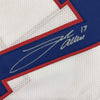 Framed Autographed/Signed Josh Allen 35x39 Buffalo White Football Jersey JSA COA