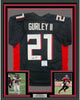 Framed Autographed/Signed Todd Gurley II 35x39 Atlanta Black Football Jersey Beckett BAS COA