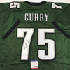 Autographed/Signed Vinny Curry Philadelphia Green Football Jersey PSA/DNA COA