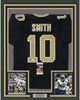 Framed Autographed/Signed Tre'Quan Smith 35x39 New Orleans Black Football Jersey JSA COA