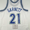 Autographed/Signed Kevin Garnett Minnesota Timberwolves White Authentic Mitchell & Ness Basketball Jersey Fanatics COA