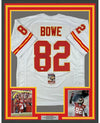 Framed Autographed/Signed Dwayne Bowe 35x39 Kansas City White Football Jersey JSA COA