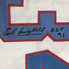 Framed Autographed/Signed Earl Campbell HOF 91 35x39 Houston White Football Jersey Tristar COA