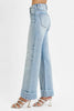 Risen Plus Size Tummy Control High Rise Ankle Cuffed Jeans