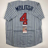 Autographed/Signed Paul Molitor Minnesota Pinstripe Baseball Jersey JSA COA